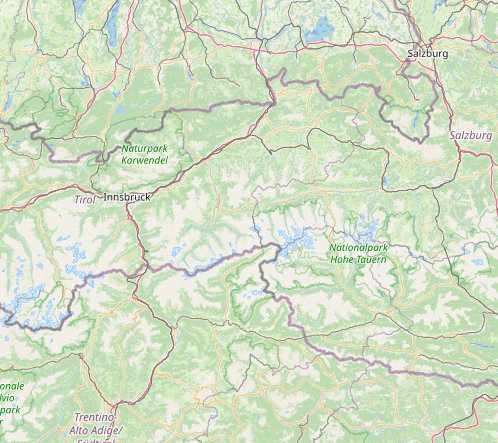 Open Streep Map Tirol und Salzburg
